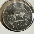 1906 East Africa   Uganda 50 Cents  Silver Vf Or Better
