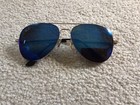 Vintage Ray Ban Aviator Sunglasses  Rb 3026  Gold Frame With Blue Lenses   Case 