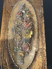 Rare Intricate Antique Wood Wedding Card Storage Gift Box Roses Flowers