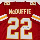 Autographed signed Trent Mcduffie Kansas City Red Football Jersey Jsa Coa
