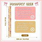 Seysharoon Kraft Bow Wrapping Paper Roll - Pink Bow Gift Wrap With Vintage Kr   