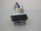 Cat On Rectangle Basket Hinged Trinket Box 2 