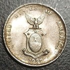 1937-m Philippines Us Admin 10 Centavos Silver Unc Coin Princess Magayon Km 181
