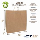 Brown Kraft Cargo Bag 18x7x18h - Twisted Handles - Eco-friendly - Nina