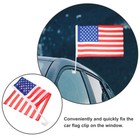 4pcs Patriotic Car Flags Clip Window Flags For Outdoor Vehicles
