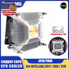 80mm Cpu Air Cooler 4pin Pwm Cooling Pc Radiator Fan For Intel 2011 X79 X99 Cpu 