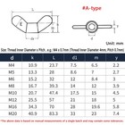 M4 M5 M6 M8 M10 M12 M4 M16 - M24 Wing Nuts A2 304 Stainless Steel Butterfly Nut