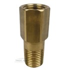 2 Pack 1 4  Female X 1 4  Male Npt Pipe Fitting Extender Extension Adapter Brass