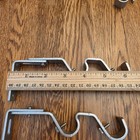 Set Of 2 Adjustable Double Curtain Rod Brackets Brushed Nickel Silver Metal