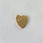Gucci Heart Charm Pendant Zipper Pull  Gold  17mm