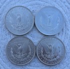 Lot Of 4 Au Bu Morgan Silver Dollars 90 