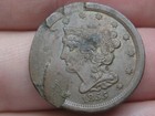 1855 Braided Hair United States Half Cent- Vf xf Details