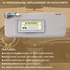 Gray Left Driver Side Sun Visor W  Light   Mirror For Honda Accord 2008-2017
