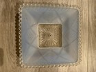 Candlewick Trim Sunflower Blue Glass Ceiling Light Shade 11 x11  Square Art Deco