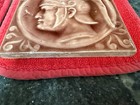 Antique A  E  Tile Co Portrait Pair - Low Relief Cameo Plaques - 1890s Majolica