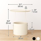Seeday Round Metal End Table Waterproof Coffee Side Table For Living Room