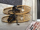 Vintage Gros Louis 10x36 Traditional Wood Rawhidesnowshoes Tan Black Heel Straps