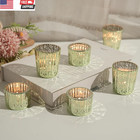 Green Votive Candle Holders Set Of 10  Wedding Centerpiece Table Decorations gla