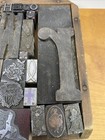 27 Vintage Letterpress Printing Blocks   Mixed Copper Lead Metal   Wood  ls-37 
