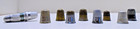 Vintage Thimble Collection Metal   Bullet Sewing Needle Case 9 Pc Lot