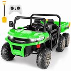 Kids Ride On Dump Truck With Remote Control  24v 2 Seater Electric Car Toy Gift   