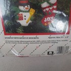 Vintage Traditions Felt Christmas Ornament Kit Kitten Snowman Craft Kit Unopened