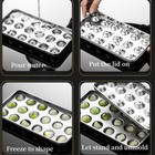 Stainless Steel Sphere Ice Cube Tray With Lid  Whiskey Ice Maker Round Ice Tr   