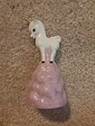 Old Vintage Unicorn On Purple Mountain Glazed Figurine