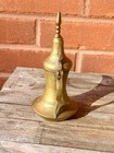 Antique Brass Middle Eastern Dallah Coffee Pot Islamic Arabic Signed Bottom 6   