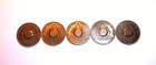 Aa  1-43  Years Bronze Five  5  Medallions Chips Coins Alcoholics Anonymous New