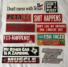 Vtg Adult Humor Bumper Sticker Lot 11 Texas Peta Zamboni Fuzzy   s Novelty Decals