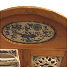 Antique Dutch Blue Onion Porcelain Spice Wall Cabinet 31    X 18 x5  Very Rare