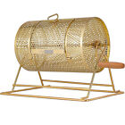 Raffle Drum Brass Plated Lottery Casino Bingo Spinning Lottery Hold 3000 Tickets