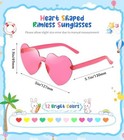 24  star Shaped Sunglasses Kids Rimless Party Glasses 48 Heart Multicolor