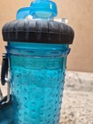 Dexas Pet Travel Water Bottle With Collapsible Bowl - 12oz Teal Blue