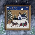 Sleigh Ride Cross Stitch Kit Mill Hill 2002 Buttons   Beads Winter