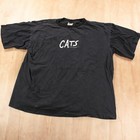 Vtg 80s 90s Usa Made Boxy T-shirt Xl Cats The Musical Black Broadway