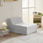 Twolike 3-in-1 Folding Sofa Bed Foldable Couch Bed floor Futon Sofa Light Gray