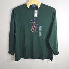 Nwt Polo Ralph Lauren Green Patchwork Plaid Big Pony Long Sleeve Tshirt Size 2xl