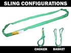 Round Sling Green Endless 20 Ft Polyester Rim Sling Crane Tow Lifting Belt
