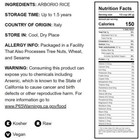 Italian Arborio White Rice     Short-grain White Rice Variety  Vegan  Kosher