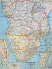 1962-11 Vintage November Southern Africa National Geographic Map   594 