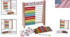 Classic Wooden Abacus With Colorful Beads - 100 Math Counting Tools Included