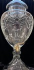 Vtg Paris Cut Glass Absinthe Fountain Single Spigot Barware Dispenser Read