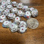 Antique Lampwork Beads Lot 12 Large Millefiori  Confetti Round  Flower Beads