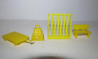 4 Vintage 1970 s Marx Guns Of Navarone Mountain Playset Yellow Accessories