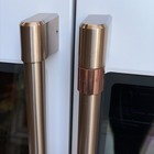 Cafe Ctd90fp4nw2 30  French Door Double Wall Oven Matte White Brass Open Box