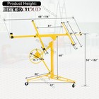 11ft Drywall Lift Panel Hoist Jack Lifter Rolling Caster Lifter Adjustable 150lb