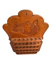 Vintage Carved Wooden Thimble Display Rack Holder Grist Mill Cottage Core