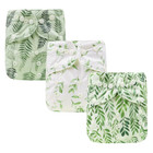 3pcs Set 3-15kg Adjustable Reusable Washable Baby Diaper Suede Inner Absorbent P